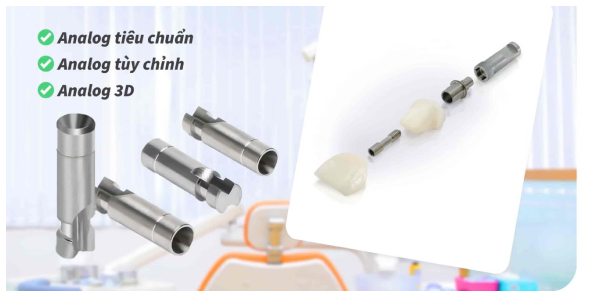 Nha Khoa Quốc Tế Sài Gòn Tuỳ vào từng loại Analog Implant mà bác sĩ kỹ thuật sử dụng khác nhau