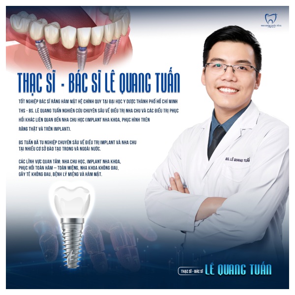 Nha Khoa Quốc Tế Sài Gòn Ths. Bs Lê Quang Tuấn nghệ nhân cấy trụ implant tại Nha khoa Quốc tế SG