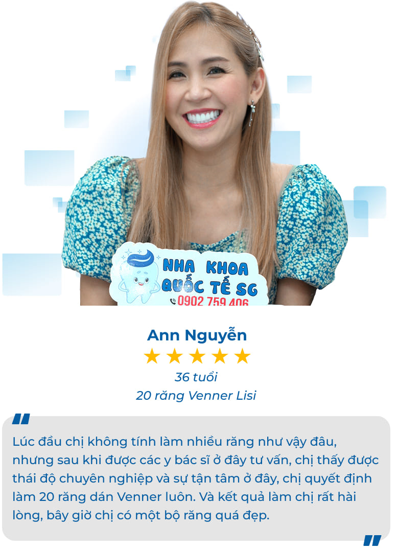 chị loan thực hiện bộc 21 răng sứ lava plus