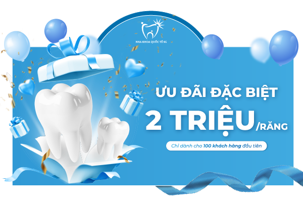 Ưu đãi răng sứ 2 triệu/1 răng