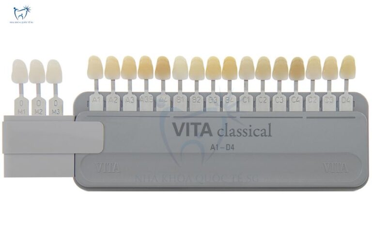 Bảng màu răng sứ Zirconia VITA Classic với 16 màu tiêu chuẩn