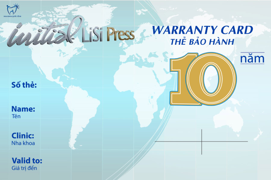 Nha Khoa Quốc Tế Sài Gòn Thẻ bảo hành chính hãng răng sứ Lisi Press