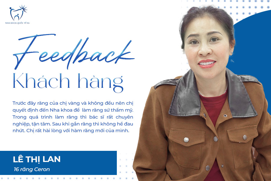 Khách hàng bọc sứ Cercon tại Nha Khoa Quốc Tế SG