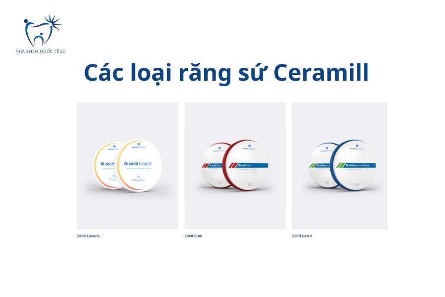 Các loại răng sứ Ceramill chính hãng