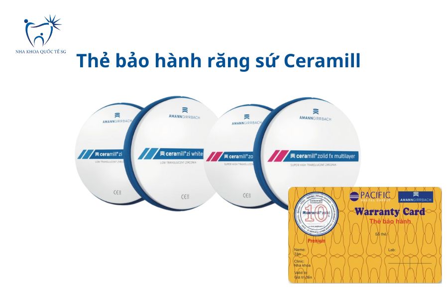 Thẻ bảo hành răng sứ Ceramill chính hãng